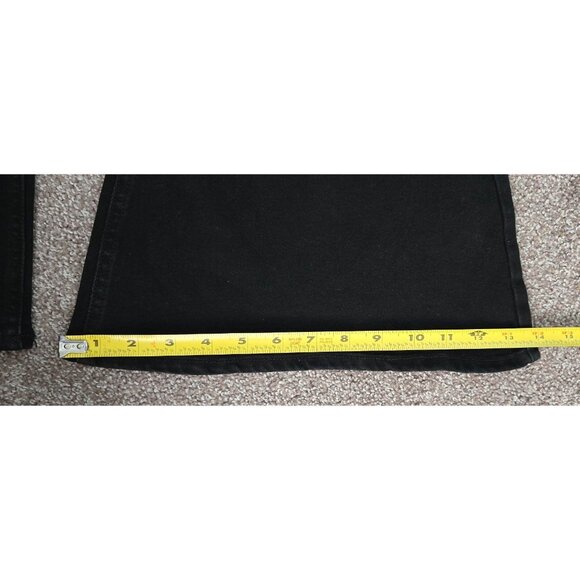 Forever 21 Premium Mid Rise Flare Leg Slim Fit Black Denim Jeans Womens Size S - Picture 7 of 9